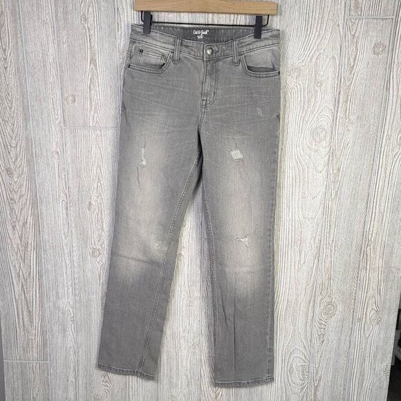 Cat & Jack Boys Size 16 Grey Wash Straight Leg Jeans - Picture 1 of 6